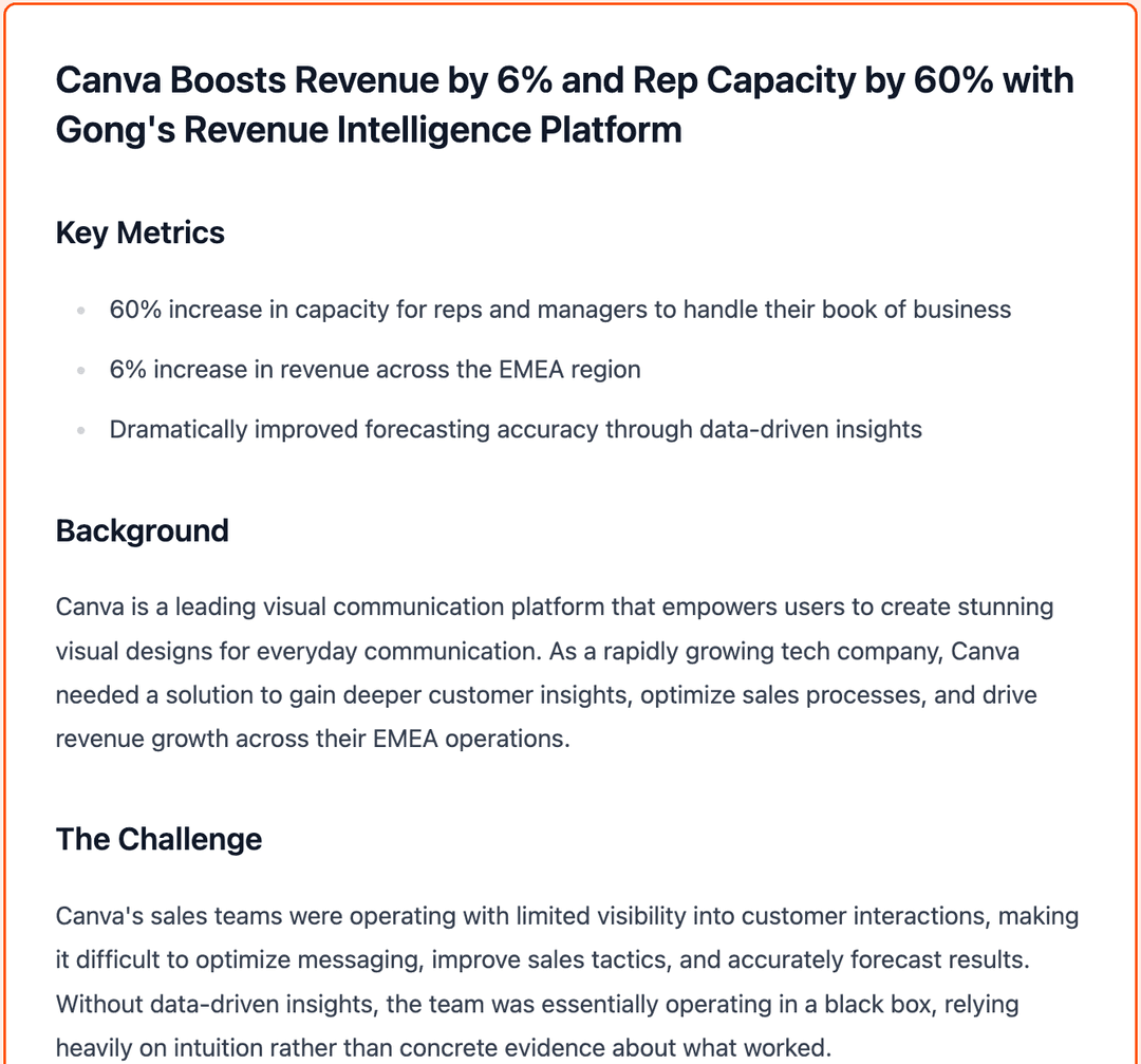 Example case study