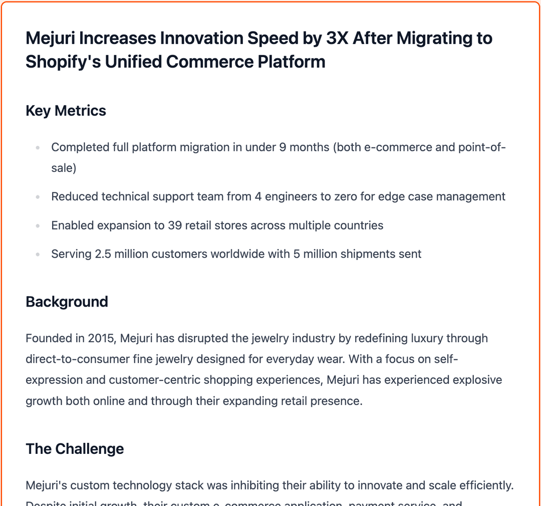 Example case study